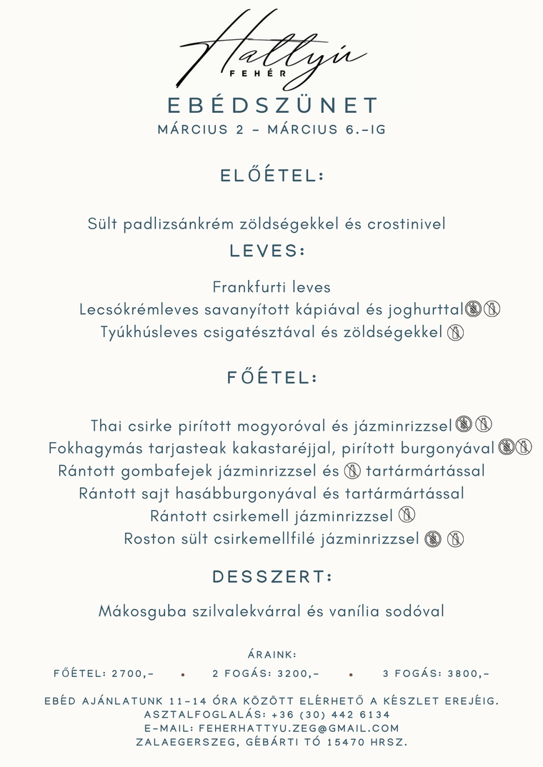 Feh�r Hatty� – Eb�dsz�net 2026. m�rcius 2-6.